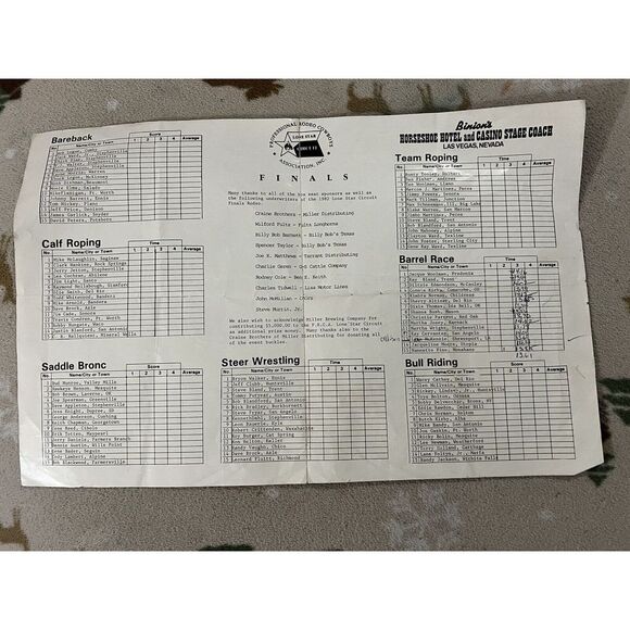 VTG Rodeo Memorabilia 1982 Winston Rodeo Series Give'em Hell Rodeo Club SIGNED - Picture 7 of 16